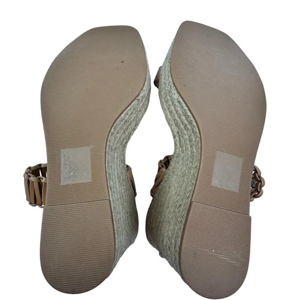 Delicious Boho Hippie Festival Natural Jute Espadrille Wedges Women's Size 9